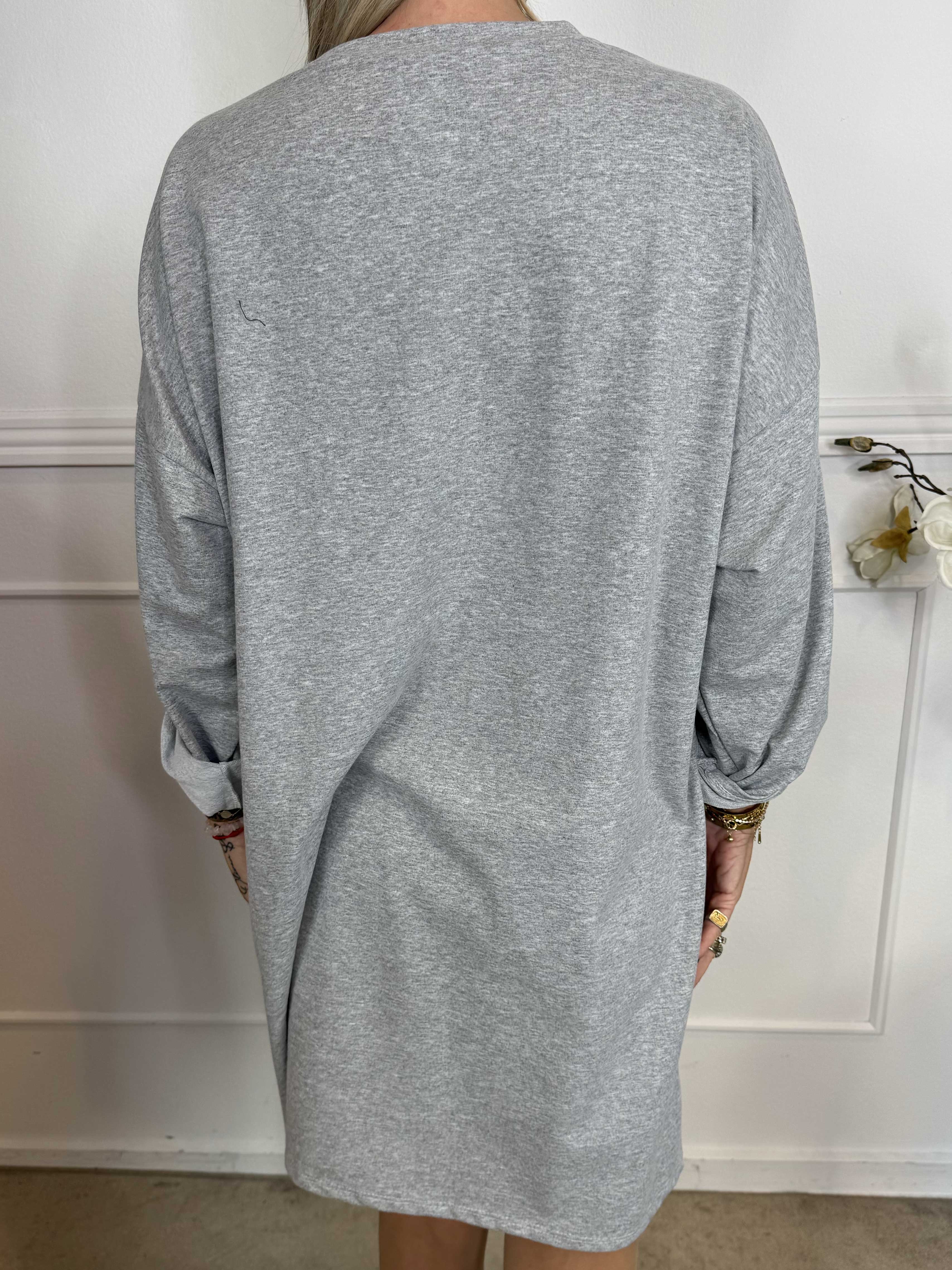 Mickey - Söt joggingklänning med fuskpälskant